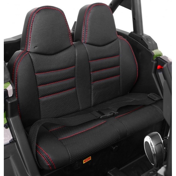 Продукт Двуместен акумулаторен джип SUPERSTAR 4Х4, батерии 24V с 2 кожени седалки, MP4 и меки гуми - 0 - BG Hlapeta