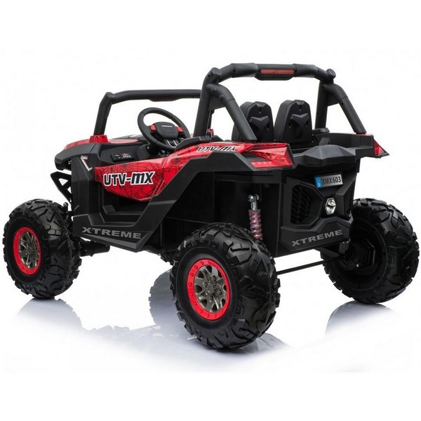 Продукт Двуместен акумулаторен джип SUPERSTAR 4Х4, батерии 24V с 2 кожени седалки, MP4 и меки гуми - 0 - BG Hlapeta