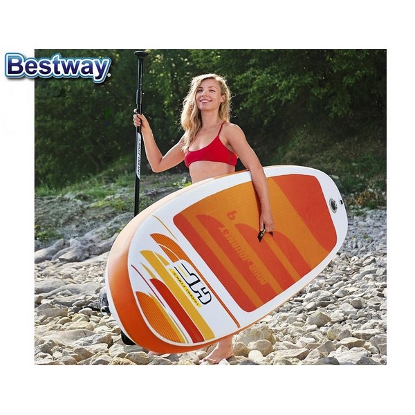 Продукт Bestway - Надуваем SUP борд AquaJorney 9, 274x76x12 cm, с гребло, помпа, лиш и раница за съхранение в комплекта - 0 - BG Hlapeta