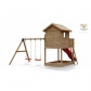 Продукт Fungoo GALAXY S  - дървена детска площадка с пързалка и 2 люлки - 4 - BG Hlapeta