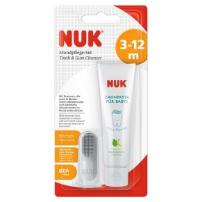 NUK  - пръстче за масаж + паста за зъби