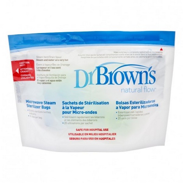 Продукт Dr.Brown's - Торбички за стерилизация в микровълнова 5бр - 0 - BG Hlapeta