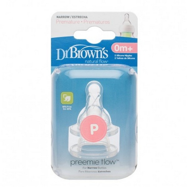 Продукт Dr.Brown's Narrow-Neck Nipple “Preemie“ - Биберони за шишета за недоносени - 0 - BG Hlapeta