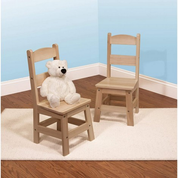Продукт  Melissa&Doug - Дървени столове 2 броя светло дърво - 0 - BG Hlapeta