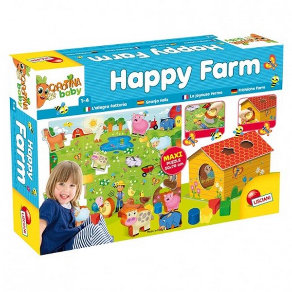 Продукт Lisciani CAROTINA BABY Happy Farm - Бебешки пъзел - 0 - BG Hlapeta
