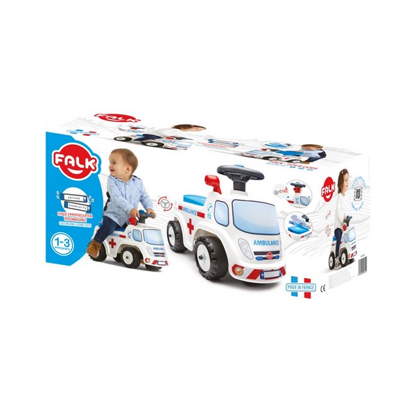 Продукт Falk Линейка - Детски камион без педали, отваряща се седалка и волан с клаксон  - 0 - BG Hlapeta