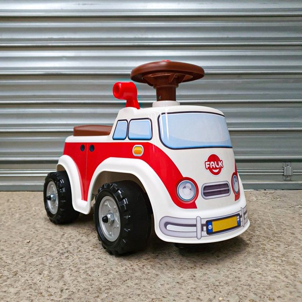 Продукт Falk Миниван винтидж - Детски камион без педали, отваряща се седалка и волан с клаксон –  - 0 - BG Hlapeta