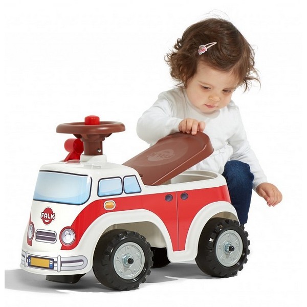 Продукт Falk Миниван винтидж - Детски камион без педали, отваряща се седалка и волан с клаксон –  - 0 - BG Hlapeta