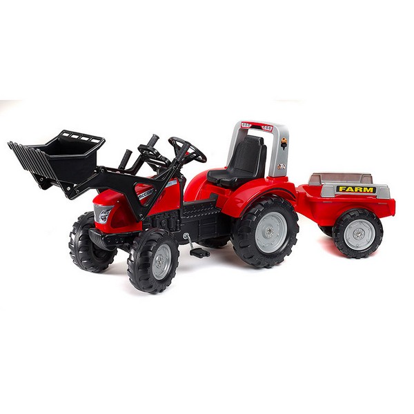 Продукт Falk Mc Cormick backhoe - Детски багер с ремарке и педали - червен - 0 - BG Hlapeta