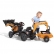 Falk - Детски трактор с две гребла, ремарке и педали - жълт 5