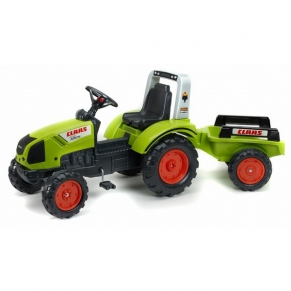 Falk Claas Arion 430 - Детски трактор с ремарке и педали - зелен