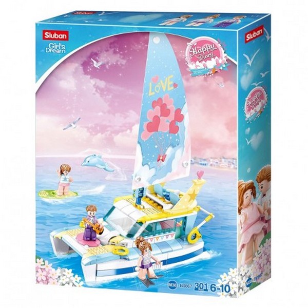 Продукт Sluban GIRLS DREAM Яхта - Конструктор, 301 ч. - 0 - BG Hlapeta