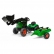 Falk - Детски трактор с едно гребло, ремарке, отварящ се капак и педали - зелен 3