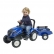 Falk Holland - Детски трактор с ремарке, отварящ се капак и педали - син