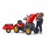 Falk - Детски трактор с ремарке, отварящ се капак и педали - червен 3