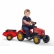 Falk - Детски трактор с ремарке, отварящ се капак и педали - червен 1