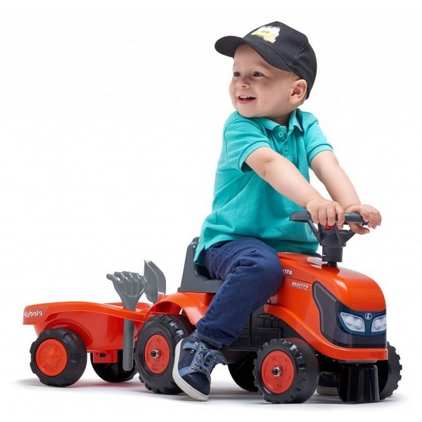 Продукт Falk - Бебешки трактор с ремарке, гребло и лопатка – оранжев - 0 - BG Hlapeta