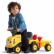 Falk Komatsu - Бебешки трактор с ремарке , гребло и лопатка – жълт 1