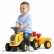 Falk Komatsu - Бебешки трактор с ремарке , гребло и лопатка – жълт