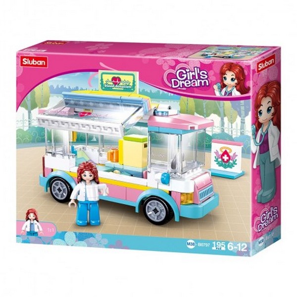 Продукт Sluban GIRLS DREAM Линейка - Конструктор, 195 ч. - 0 - BG Hlapeta
