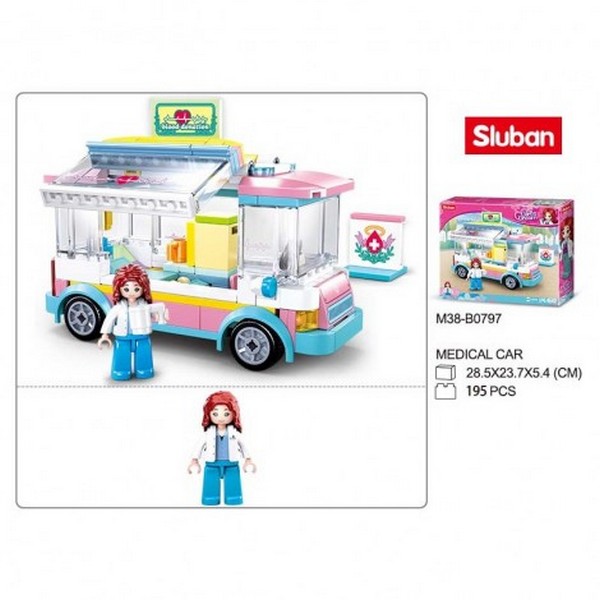 Продукт Sluban GIRLS DREAM Линейка - Конструктор, 195 ч. - 0 - BG Hlapeta