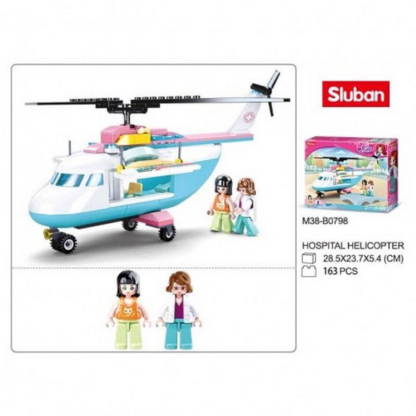 Продукт Sluban GIRLS DREAM Медицински вертолет - Конструктор, 163 ч. - 0 - BG Hlapeta
