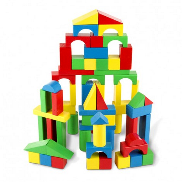 Продукт Melissa and Doug - Дървени блокчета 100 броя - 0 - BG Hlapeta