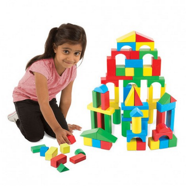 Продукт Melissa and Doug - Дървени блокчета 100 броя - 0 - BG Hlapeta