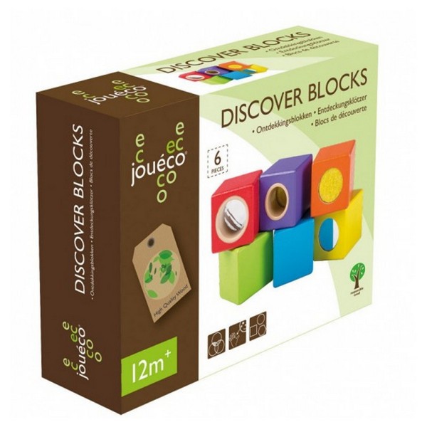 Продукт Jouéco -Дървени активни сензорни кубчета, 6 кубчета - 0 - BG Hlapeta