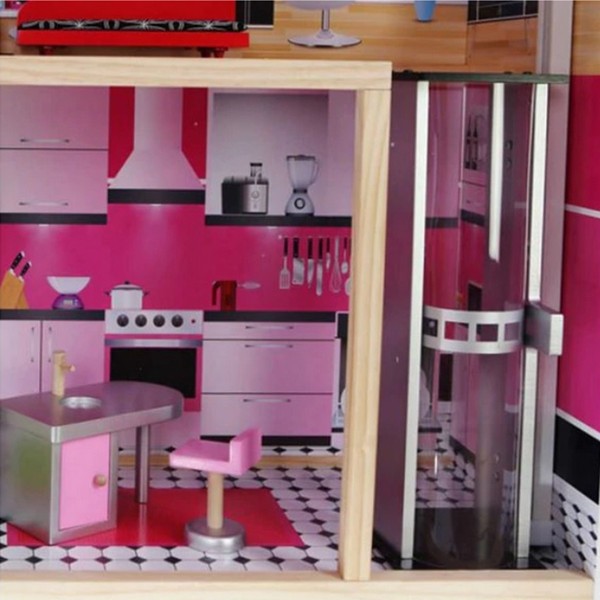 Продукт Moni Toys Isabella - Дървена къща за кукли с обзавеждане и асансьор - 0 - BG Hlapeta