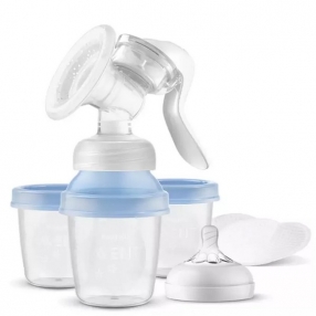 Philips AVENT Natural Motion - Ръчна помпа за изцеждане на кърма с контейнери VIA