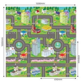 Sun Ta Toys Мек пъзел - Градска карта 4+8 части