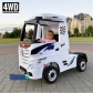 Продукт Акумулаторен камион Mercedes ACTROS Licensed 4X4 с ремарке 2X12V батерия, с меки гуми и кожена седалка - 23 - BG Hlapeta