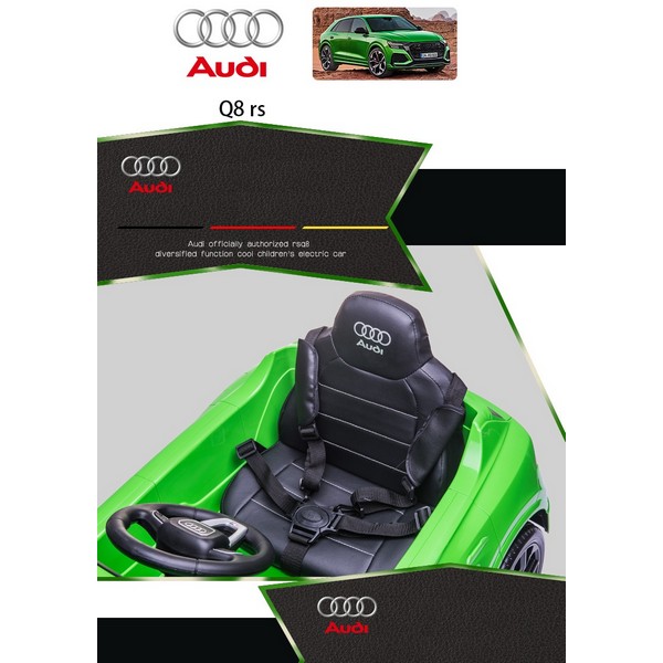 Продукт Акумулаторен джип  Audi RS Q8 12V с меки гуми и кожена седалка - 0 - BG Hlapeta