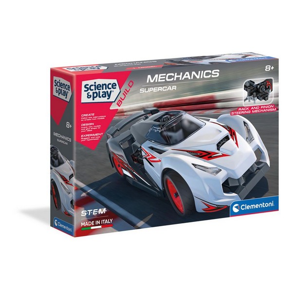 CLEMENTONI MECHANICS - Конструктор Спортна кола 100ч. SUPERCAR