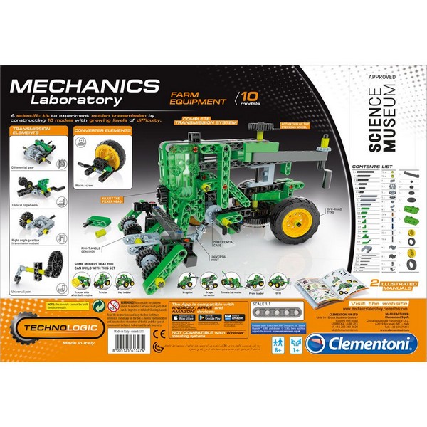 Продукт CLEMENTONI MECHANICS LABORATORY - Конструктор 200ч. Трактор  - 0 - BG Hlapeta