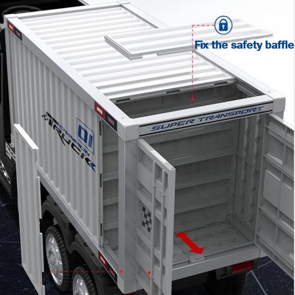 Продукт Акумулаторен камион с ремарке-контейнер 4X4,12V с меки гуми с кожена седалка - 0 - BG Hlapeta