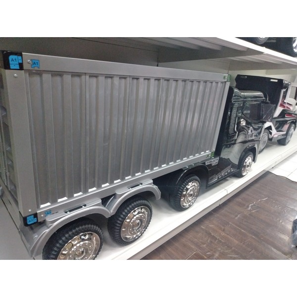 Продукт Акумулаторен камион с ремарке-контейнер 4X4,12V с меки гуми с кожена седалка - 0 - BG Hlapeta