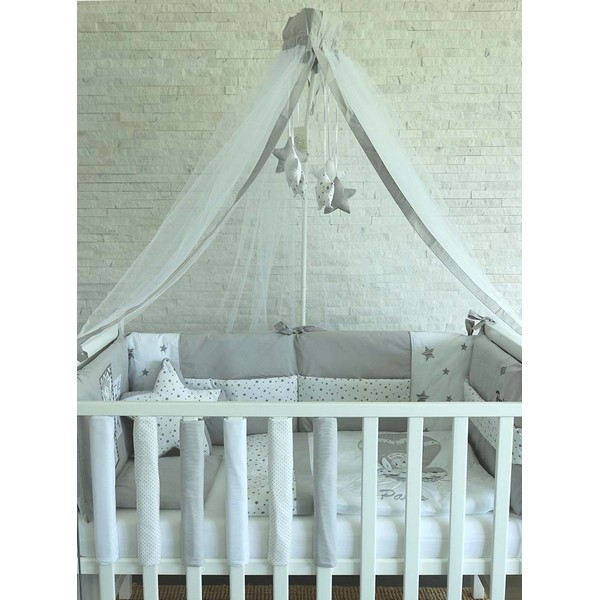 Bambino Casa - Протектори за решетка, Paris grigio dots– 6 бр.