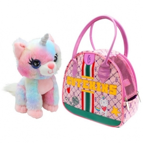 CuteKins - Коте Еднорог в чанта Rainbow 