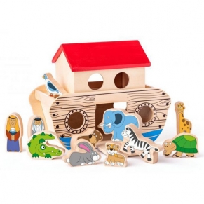 Woodyland - Ноев ковчег - дървен сортер-кораб с животни
