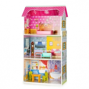 EcoToys - Къща за кукли с мебели