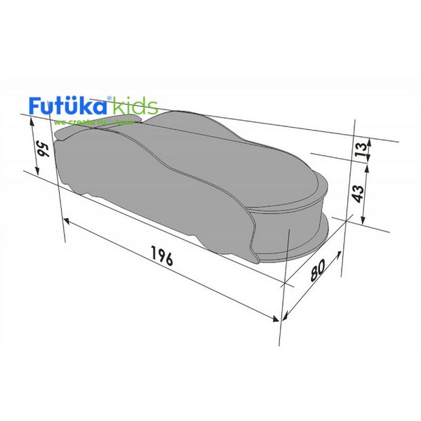 Продукт Futuka kids UNO - Легло +матрак Стандарт +дънно осветление +светещи фарове - 0 - BG Hlapeta