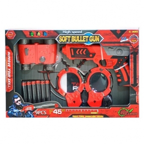 OCIE RED GUNS - Игрален комплект с пистолет, бинокъл и белезници 