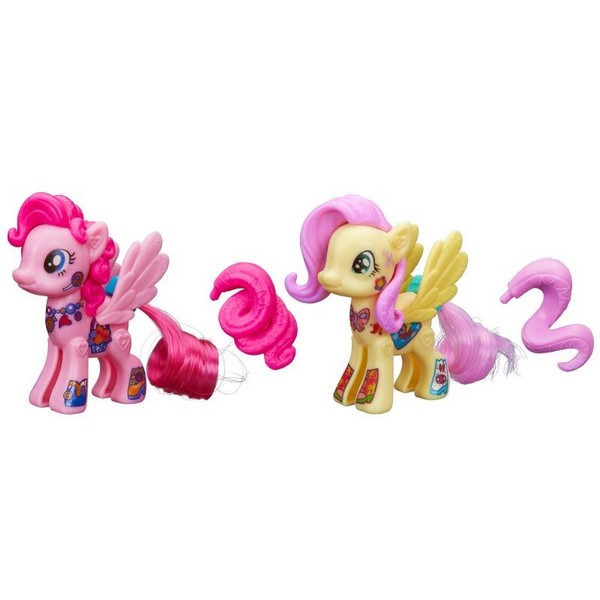Продукт Hasbro My Little Pony, Fluttershy & Pinkie Pie - Комплект за декорация - 0 - BG Hlapeta