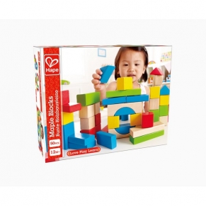 Hape - Комплект дървени кубчета 50бр