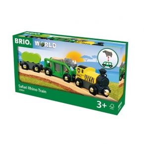 Brio-Rhino train играчка сафари 