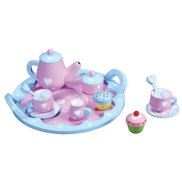 Продукт Lelin Toys Сърца - Дървен сервиз за чай - 0 - BG Hlapeta