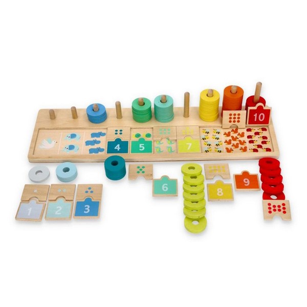 Продукт Lelin Toys Научи се да броиш до 10 - Дървена низанка - 0 - BG Hlapeta