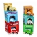 Lelin Toys - Kартонени кубчета, с дървени превозни средства 1